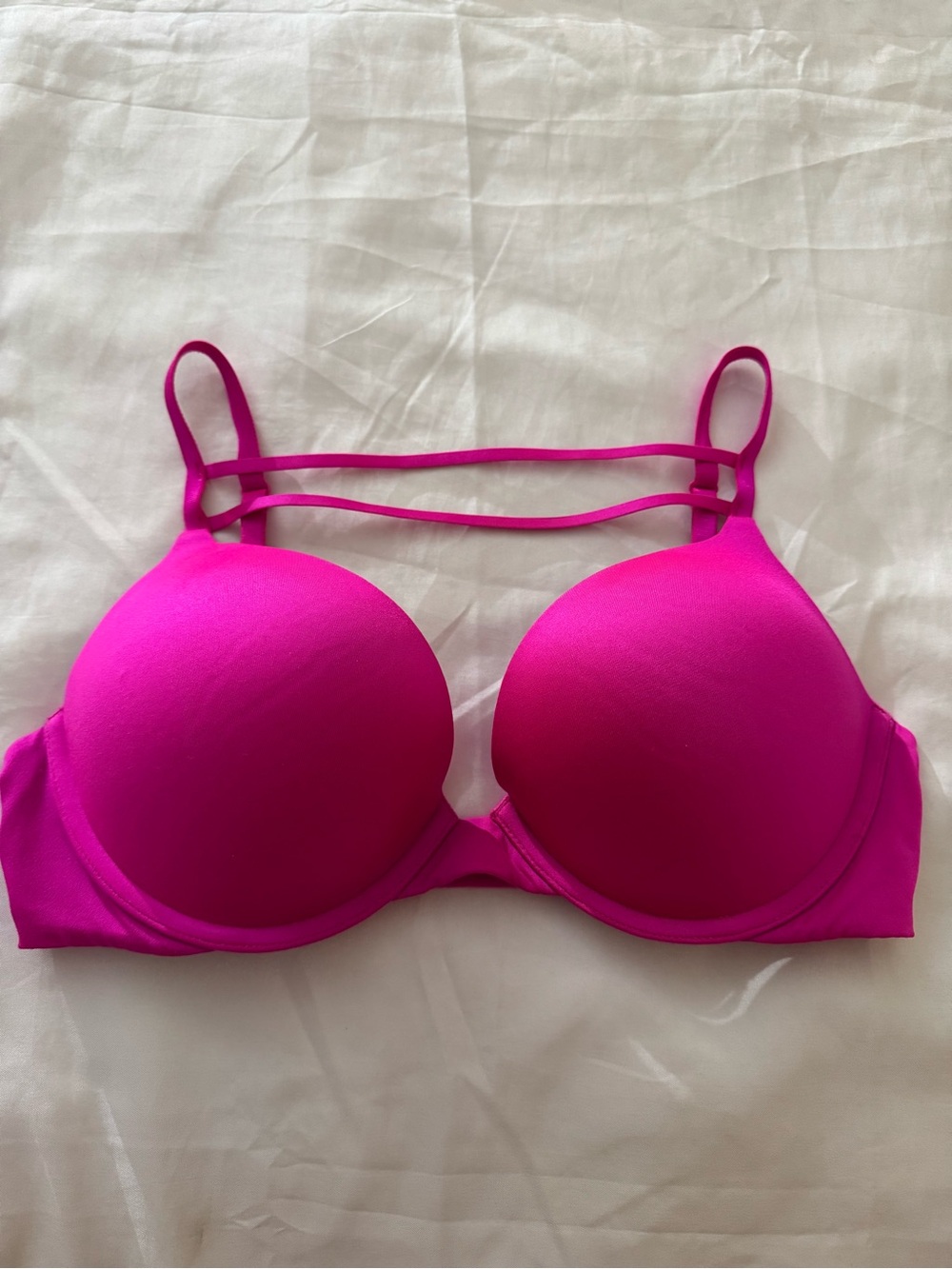 Victoria's Secret Hot Pink Strappy Push-Up Bra